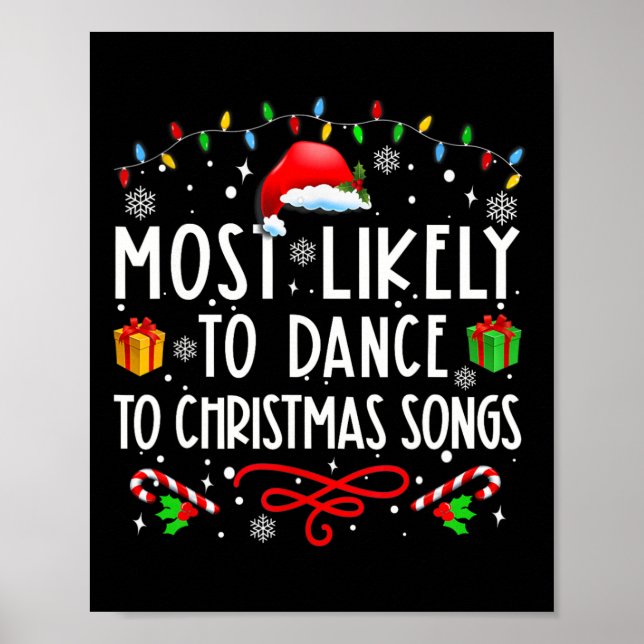 Póster Lo Más Probable Es Bailar Con Navidades De Cancion (Frente)