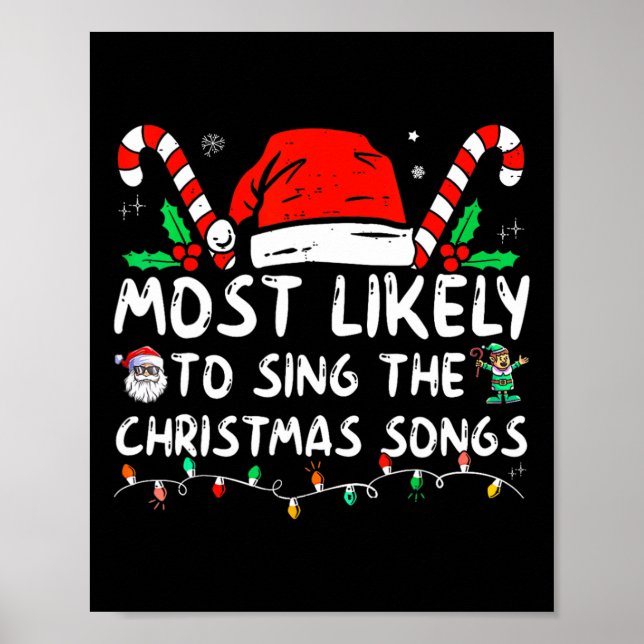 Póster Lo Más Probable Es Cantar A Los Navidades De Canci (Frente)