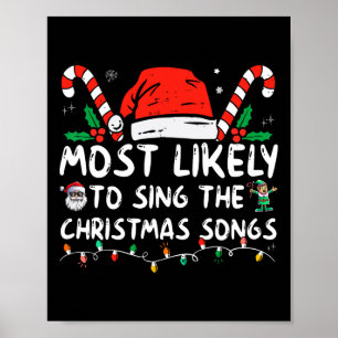 Póster Lo Más Probable Es Cantar A Los Navidades De Canci
