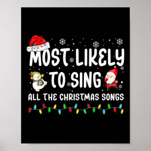 Póster Lo Más Probable Es Cantar Todas Las Canciones De L