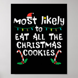 Póster Lo Más Probable Es Comer A Todos Los Navidades Coo