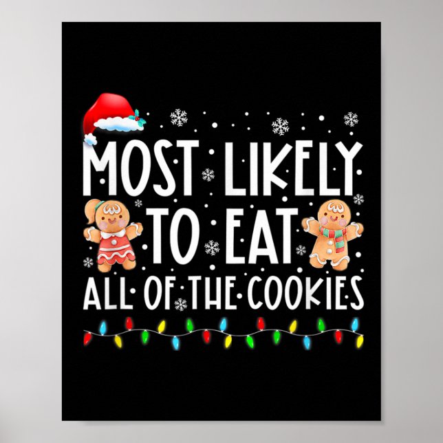 Póster Lo Más Probable Es Comer A Todos Los Navidades De  (Frente)