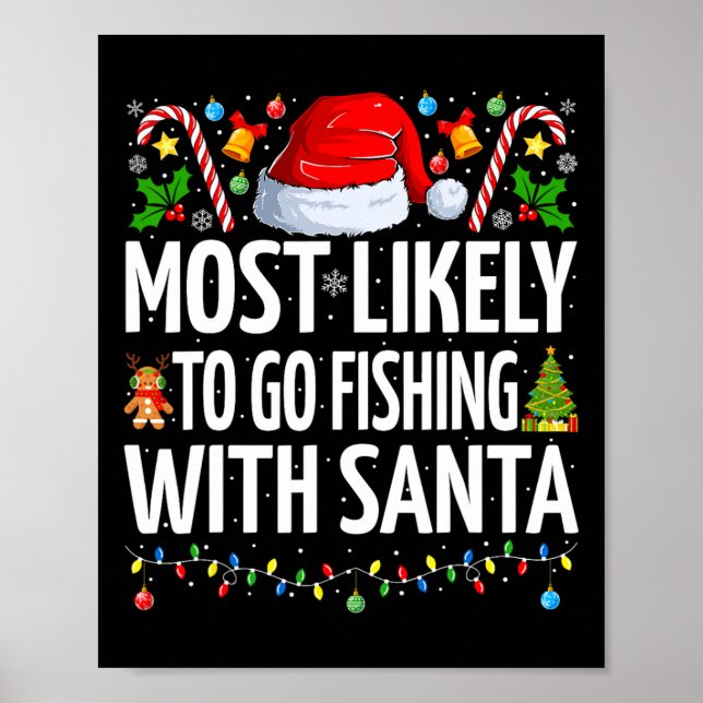 Póster Lo Más Probable Es Ir A Pescar Con Pesca Santa Gra (Frente)