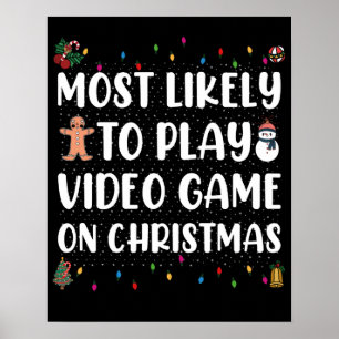 Póster Lo Más Probable Es Jugar Videojuego En Los Juegos 