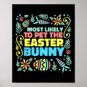 Póster Lo Más Probable Es La Mascota Caza De Huevos Graci