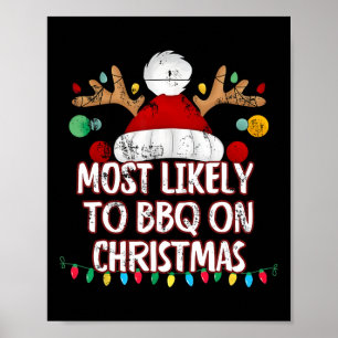 Póster Lo Más Probable Es Que Bbq Sobre Navidades Coincid