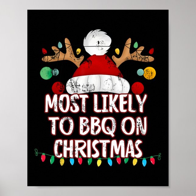 Póster Lo Más Probable Es Que Bbq Sobre Navidades Coincid (Frente)