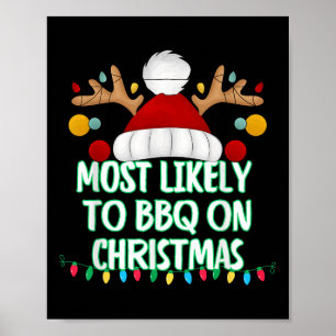 Póster Lo Más Probable Es Que Bbq Sobre Navidades Coincid
