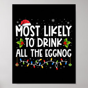 Póster Lo Más Probable Es Que Beban Todos Los Navidades D