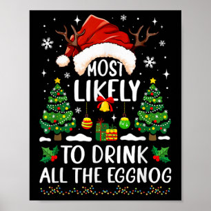 Póster Lo Más Probable Es Que Beban Todos Los Navidades D