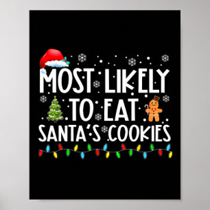 Póster Lo más probable es que coman Navidades divertidos 