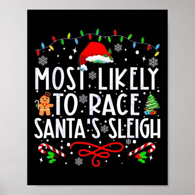 Póster Lo más probable es que la familia Sleigh de Santa  (Frente)