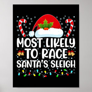 Póster Lo más probable es que la familia Sleigh de Santa 
