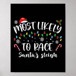 Póster Lo más probable es que la familia Sleigh de Santa 