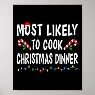 Póster Lo Más Probable Es Que Los Navidades Cocinen A Una