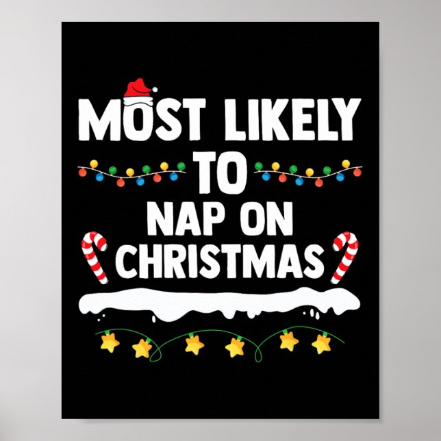 Póster Lo Más Probable Es Que Nap En Navidades Que Coinci (Frente)