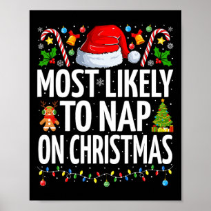 Póster Lo Más Probable Es Que Nap Sobre Navidades Funny F