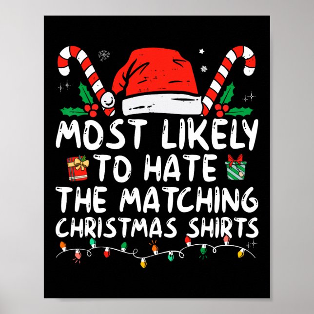 Póster Lo Más Probable Es Que Odien A Navidades Que Coinc (Frente)