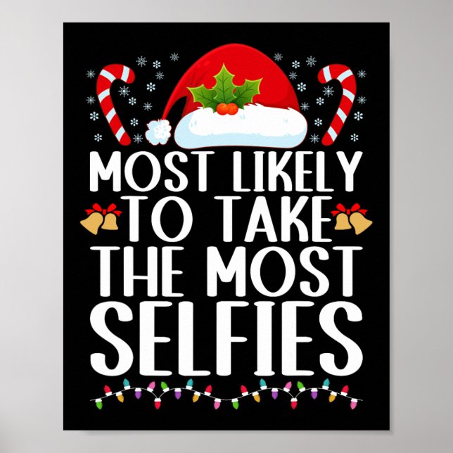 Póster Lo más probable es que se lleve el más selfies del (Frente)