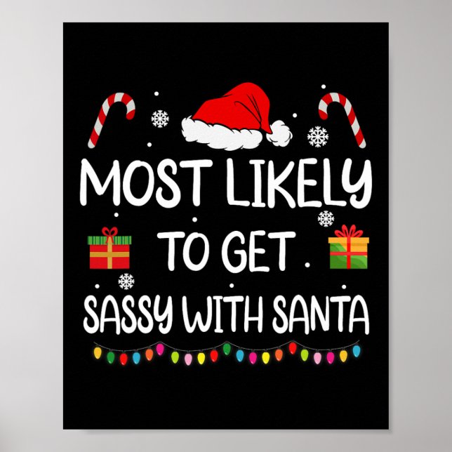 Póster Lo Más Probable Es Que Te Pones Con Santa Fun Fami (Frente)