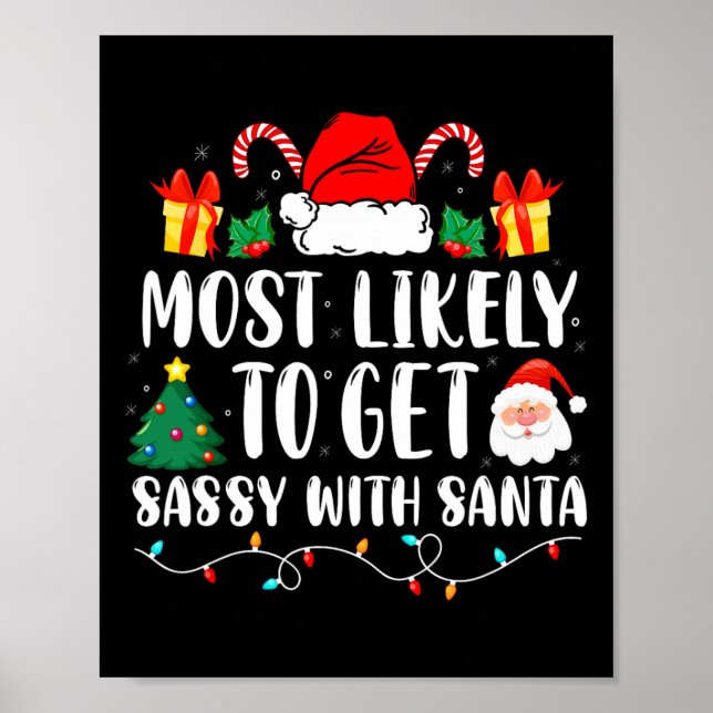 Póster Lo Más Probable Es Que Te Pones Con Santa Fun Fami (Frente)