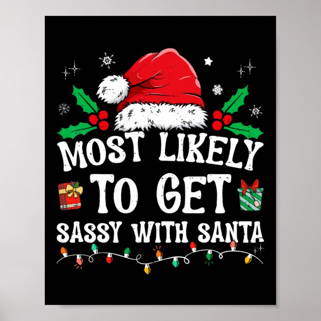 Póster Lo Más Probable Es Que Te Pones Con Santa Fun Fami (Frente)