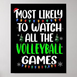 Póster Lo más probable es que vean los juegos de voleibol