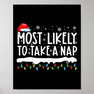 Póster Lo Más Probable Es Tomar Una Familia Nap Que Coinc