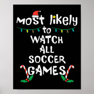 Póster Lo más probable es ver a los Navidades de fútbol N