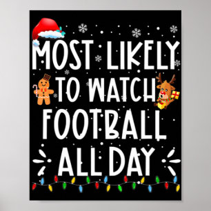 Póster Lo Más Probable Es Ver Fútbol Todo El Día Niños Di