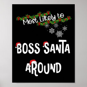 Póster Lo Más Probable Para El Jefe De Santa En Torno A L