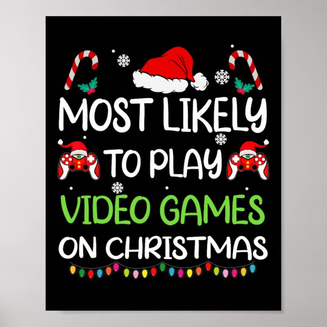 Póster Lo Más Probable Para Los Navidades De Videojuegos  (Frente)