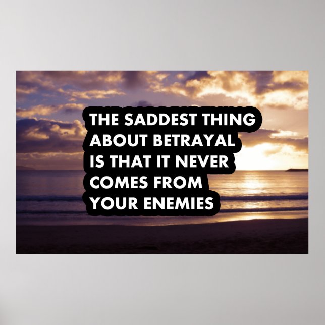 Póster Lo más triste de la traición (Frente)