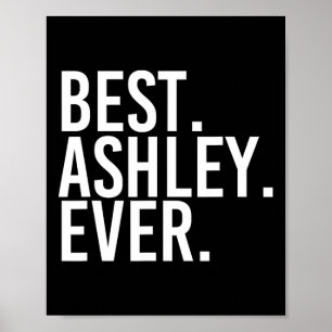Póster Lo mejor. Ashley. Nunca. Chiste de nombres persona