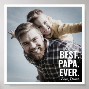 Póster Lo mejor. Papá. Nunca. Foto del Día del Padre