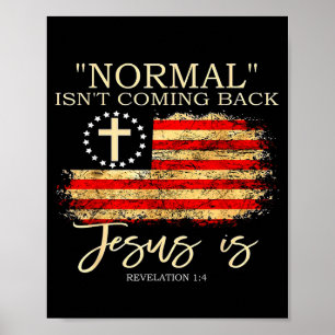Póster Lo normal no volverá Jesús es la revelación