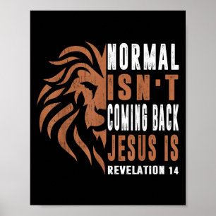 Póster Lo normal no volverá Jesús es papá Hombres religio