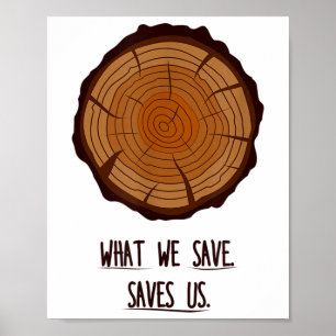 Póster Lo que ahorramos para protegernos de los bosques n