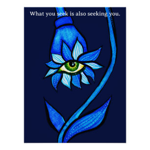 Póster Lo Que Buscas Ojo Gótico Flor Academia Oscura