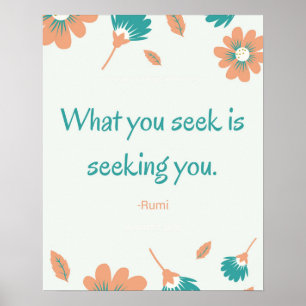 Póster Lo que buscas Rumi