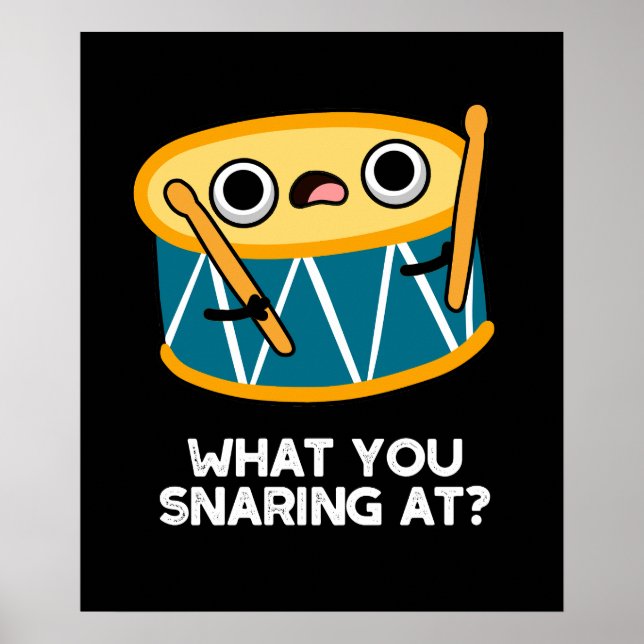 Póster Lo Que Estás Sonriendo En El Gracioso Drummer Drum (Frente)