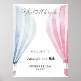 Póster Lo que hará el bebé es género revelar bienvenido