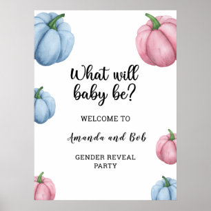 Póster Lo que hará el bebé es género revelar bienvenido