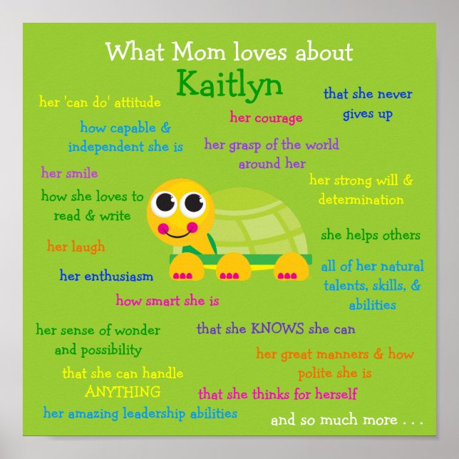 Póster Lo que mamá ama de Kaitlyn (Frente)