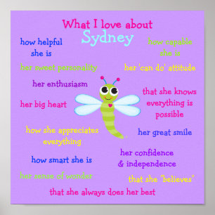 Póster Lo que me gusta de Sydney Poster Personalizado