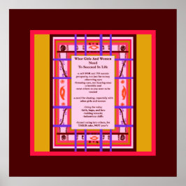 Póster Lo Que Necesitan Las Chicas Y Las Mujeres, Éxito E