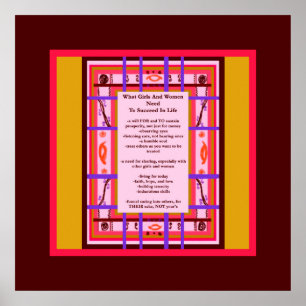 Póster Lo Que Necesitan Las Chicas Y Las Mujeres, Éxito E