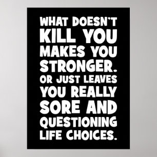Póster Lo que no te mata te hace más fuerte y gracioso gi