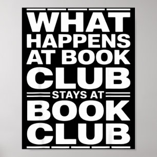 Póster Lo que pasa en el club de lectura divertido lector