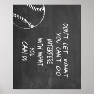 Póster Lo Que Puedes Hacer Béisbol Motivacional